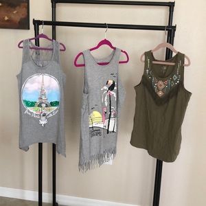 All three tops size 18-20 kids